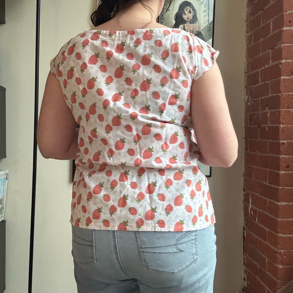 Strawberry Print Women's Top - Picture 8 of 8